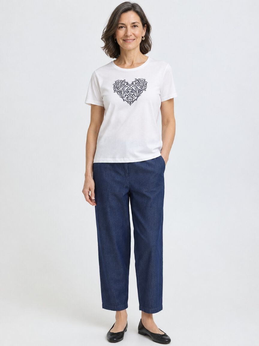 Embroidered Heart T-Shirt