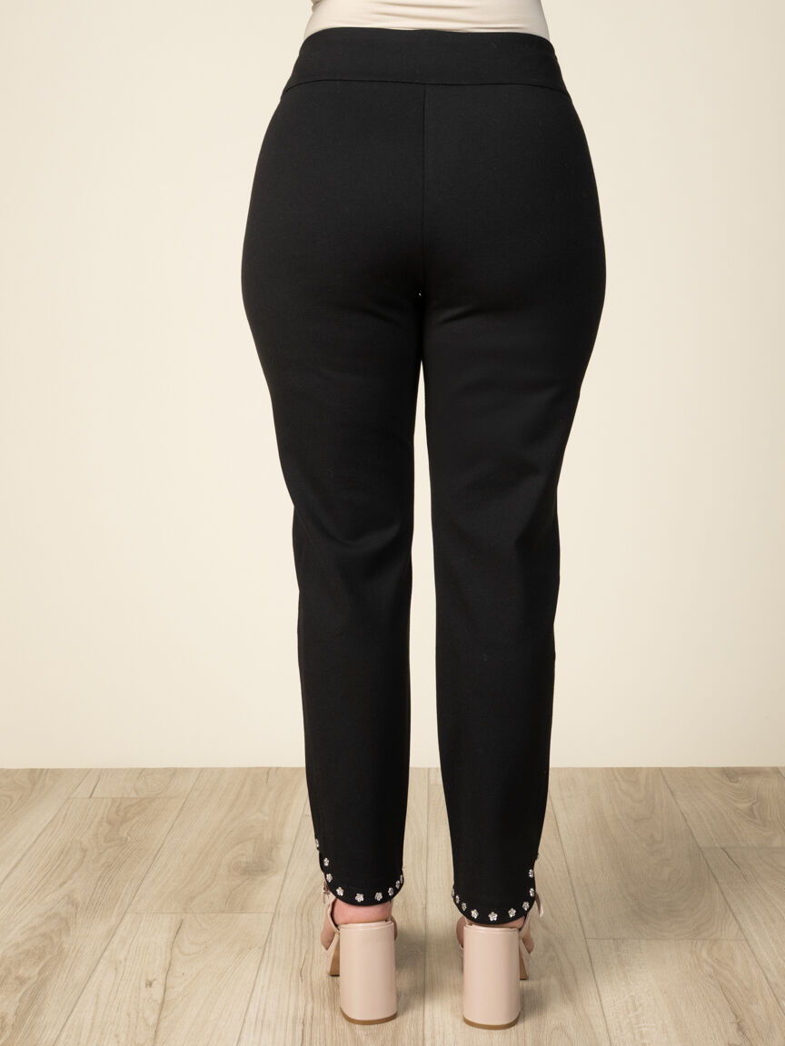 Pull On Pant With Floral Hem Snaps Image 4