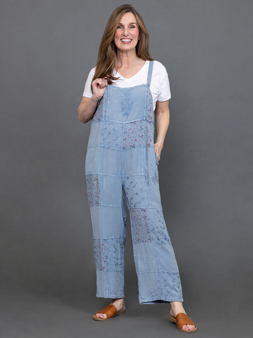 Embroidered Patchwork Jumpsuit Image 1