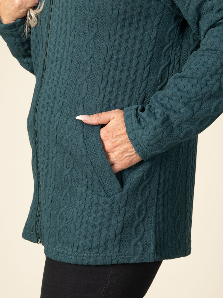 Long Sleeve Zip-Up hooded Sweater