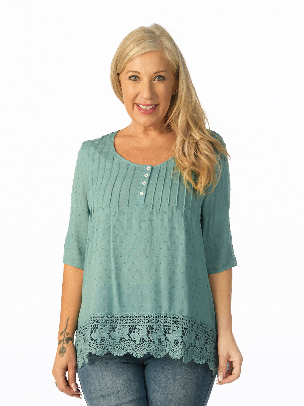 Turquoise Blouse Image 1