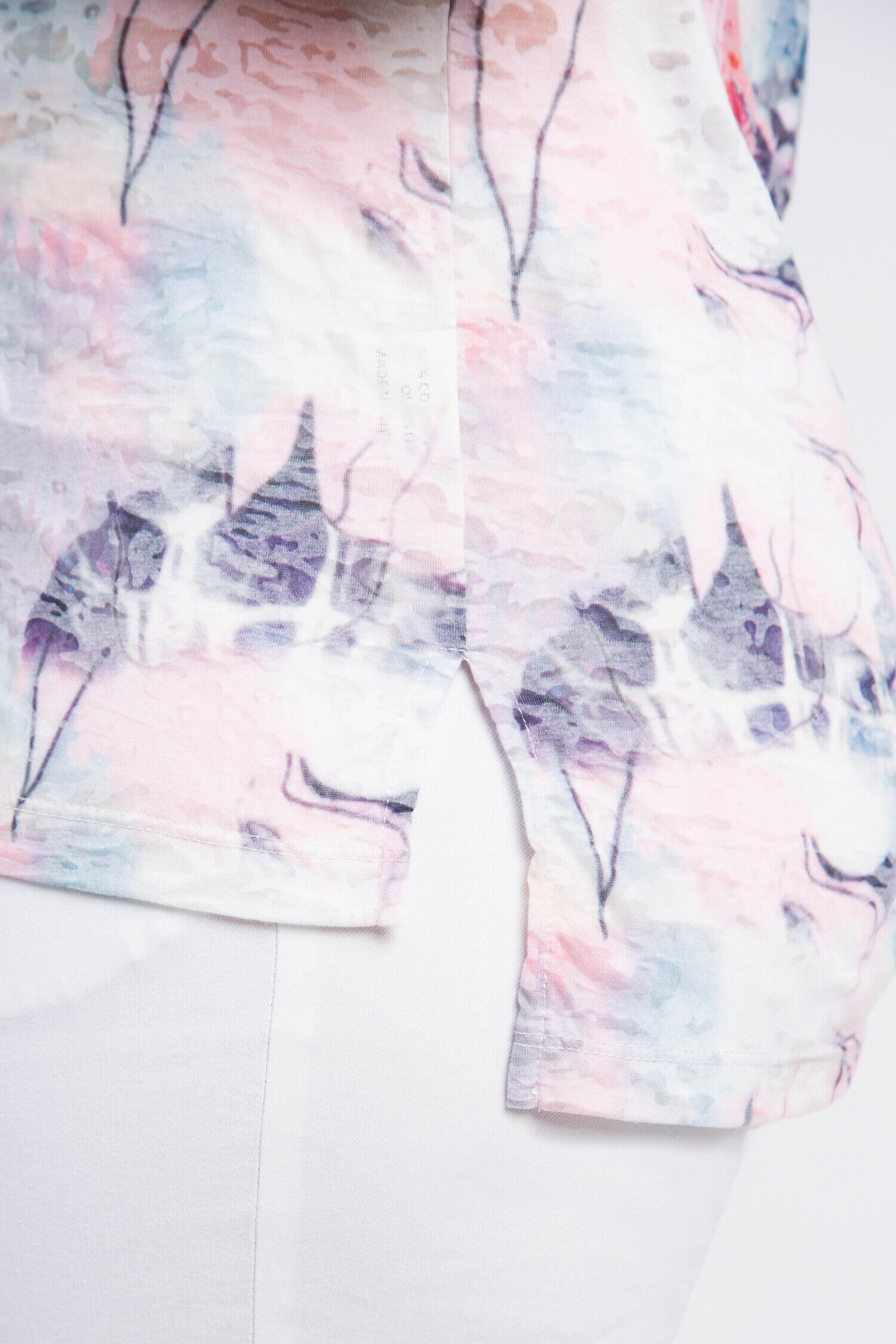 Rhinestone Floral Burnout Tee Image 5