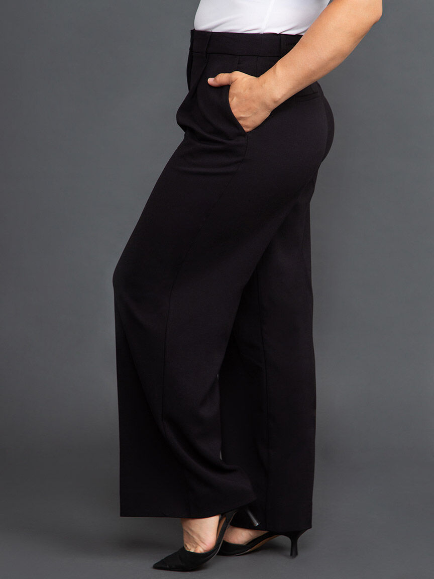 Wide Leg Trouser w/ Front Pleat Image 3