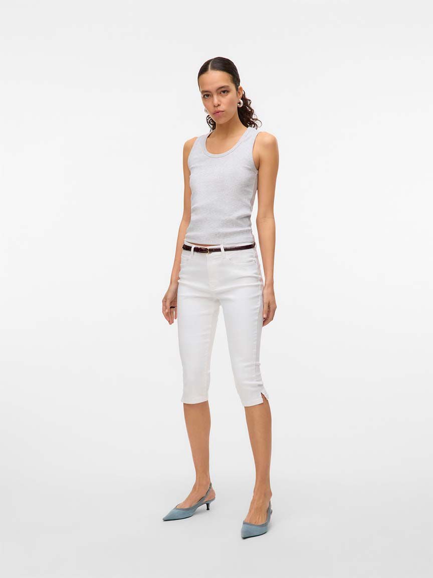 Mid Rise Slim Capri
