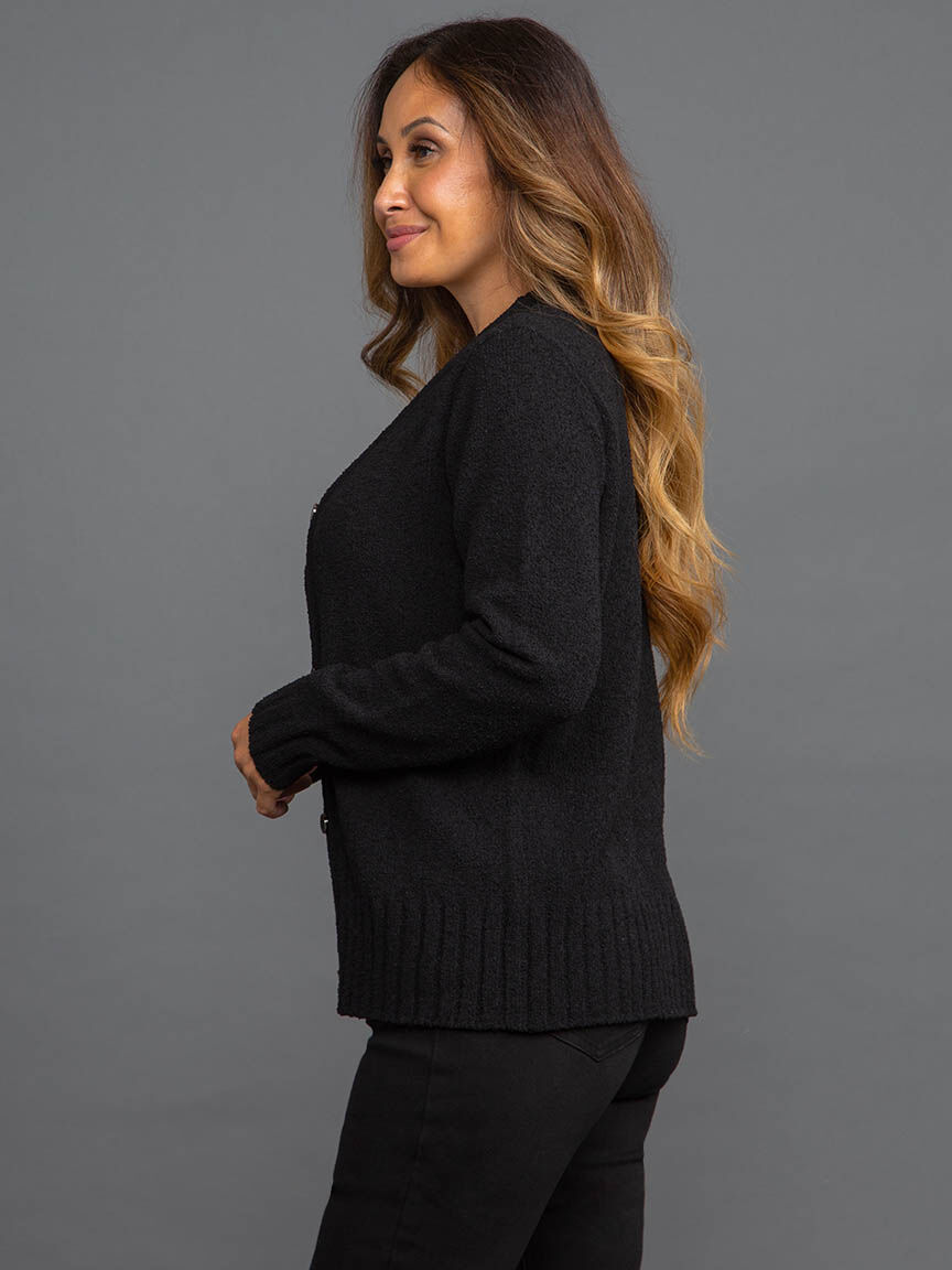 Long Sleeve V Neck Cardigan Image 3