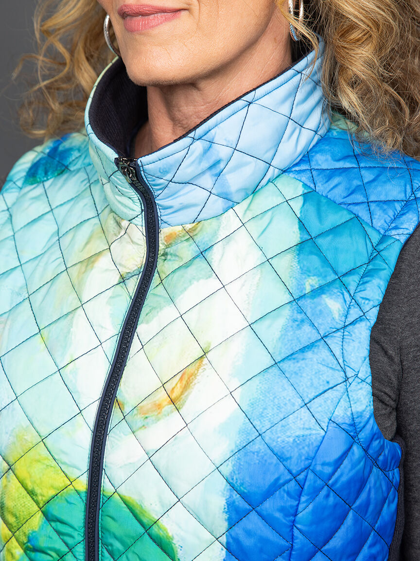 Art Print Outerwear Vest  Image 5