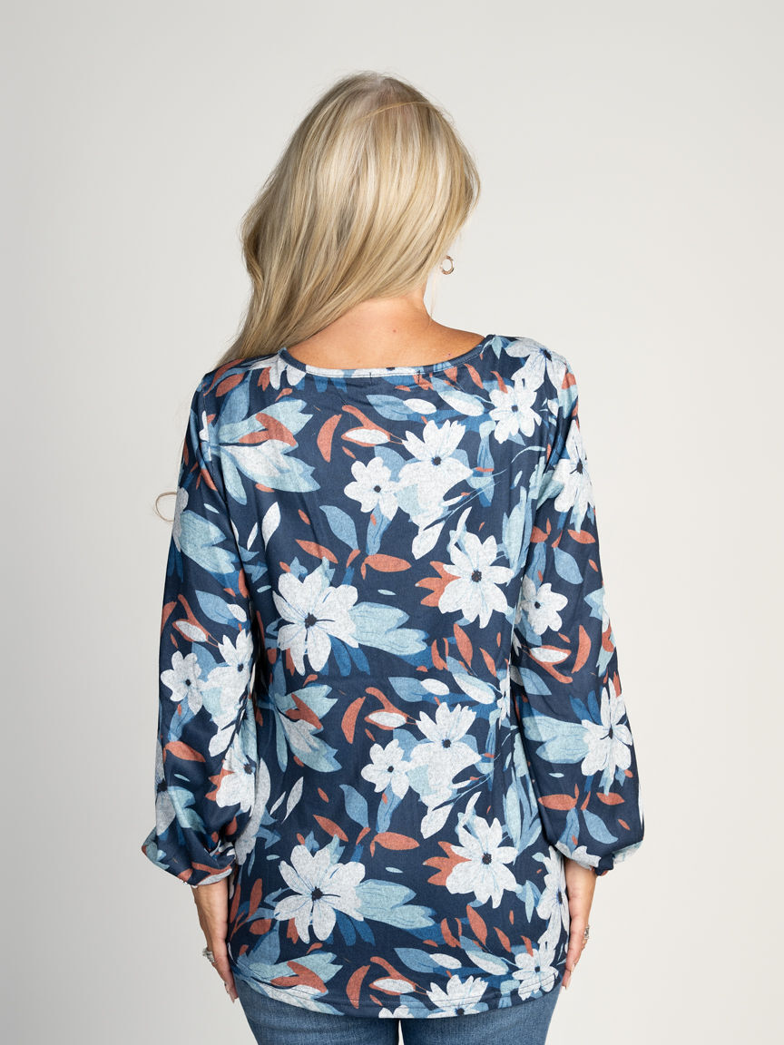 Notched Neckline Top 