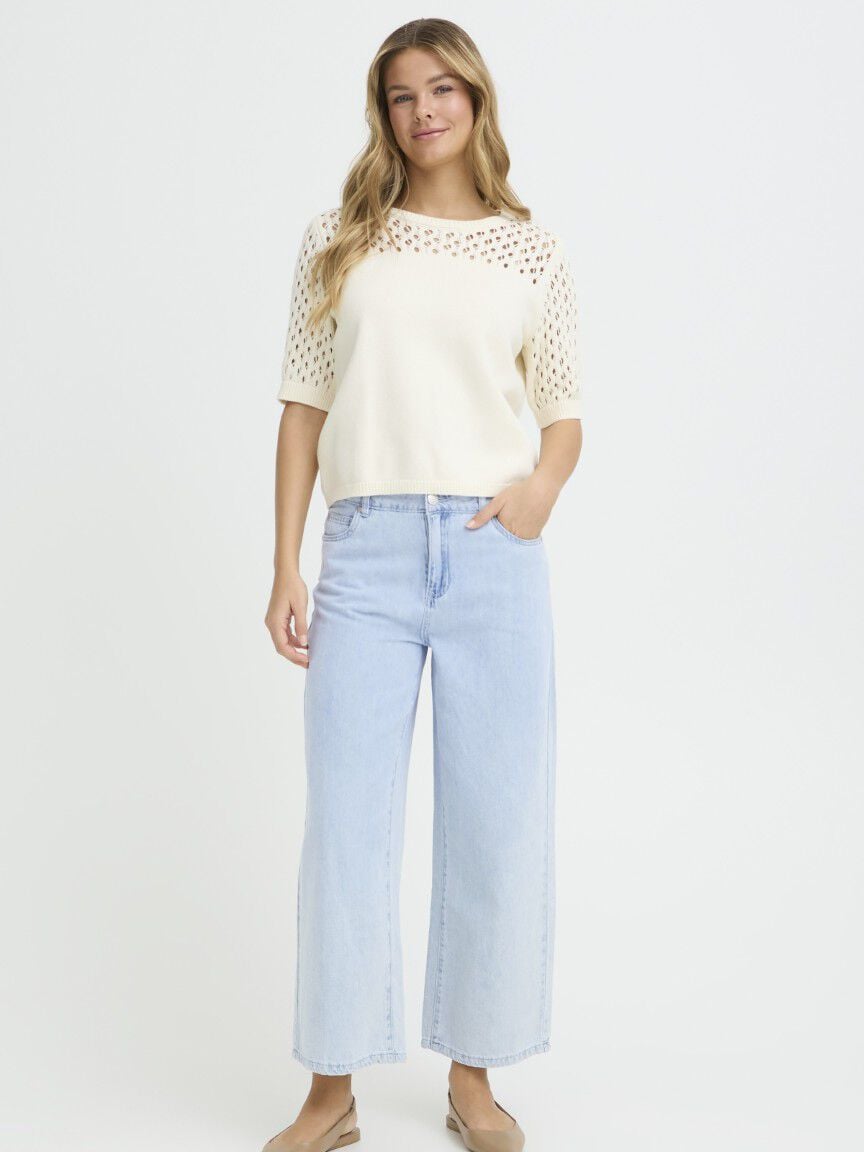 Wide Leg Cropped Jeans