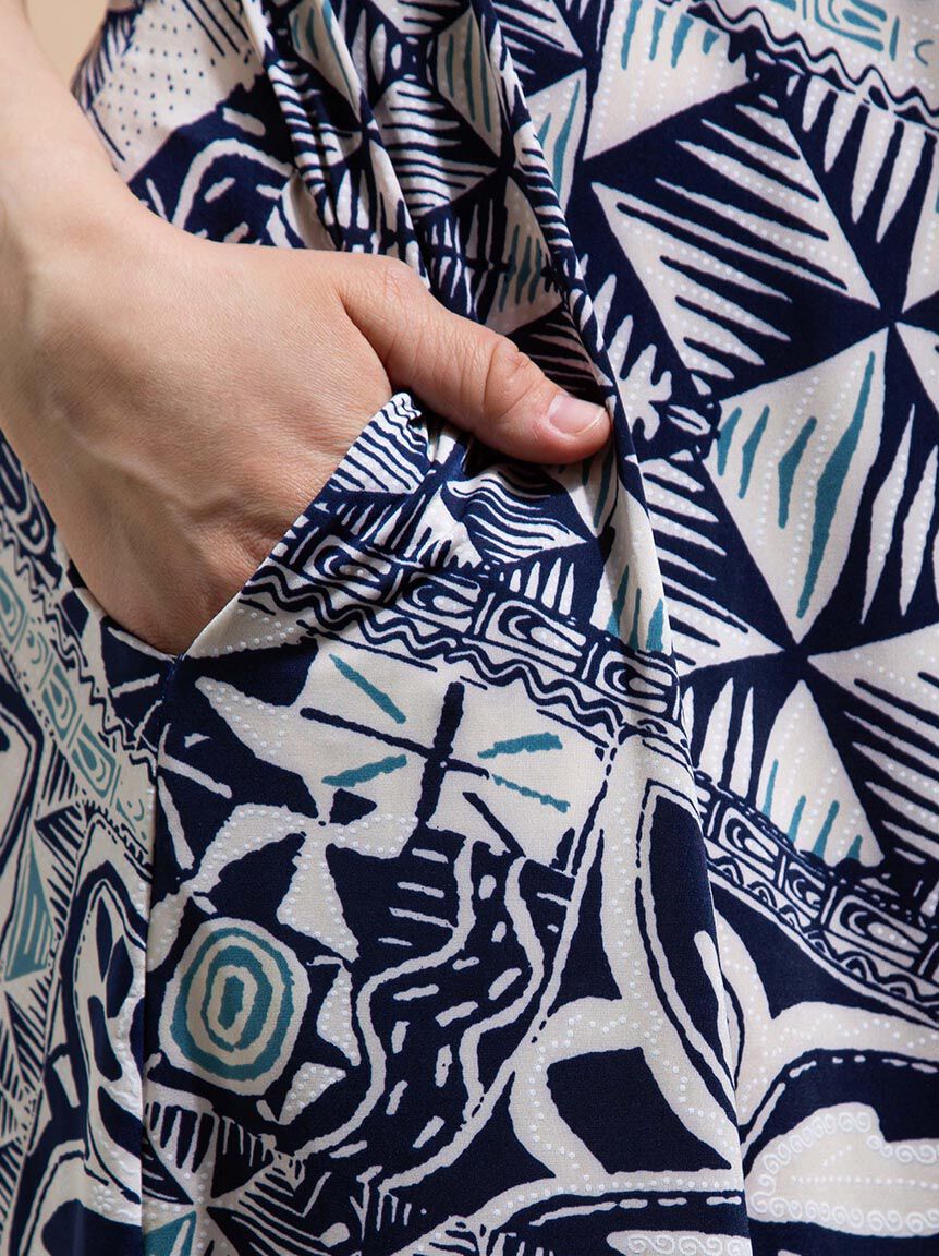 Textured Print Summer Dress Image 5