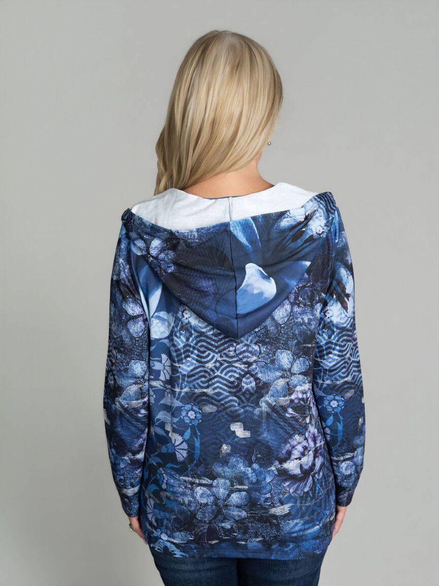Zip-Front Printed Layering Jacket