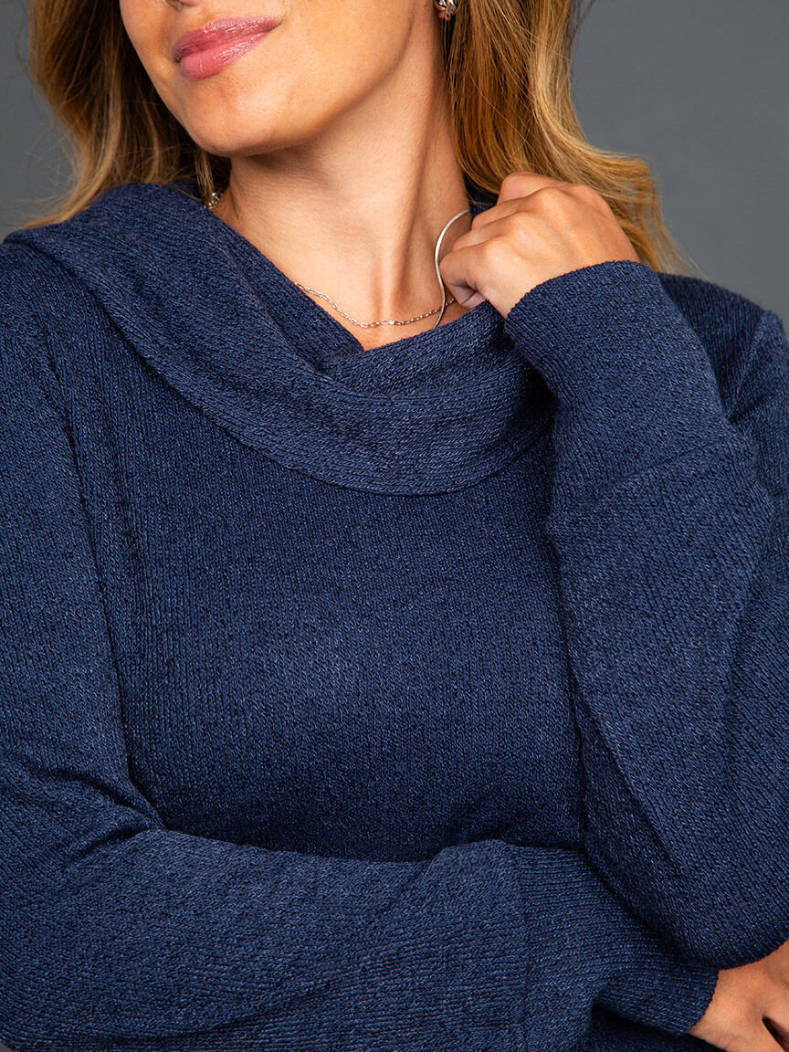 Long Sleeve Cowl Neck Top Image 5