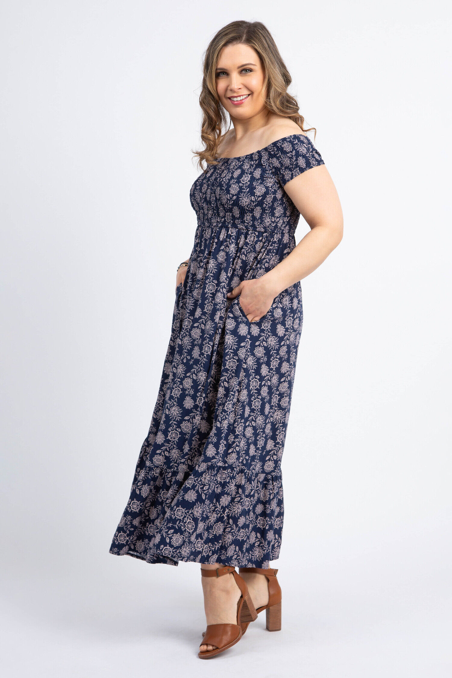 Smocked Chest Maxi Dress Image 2