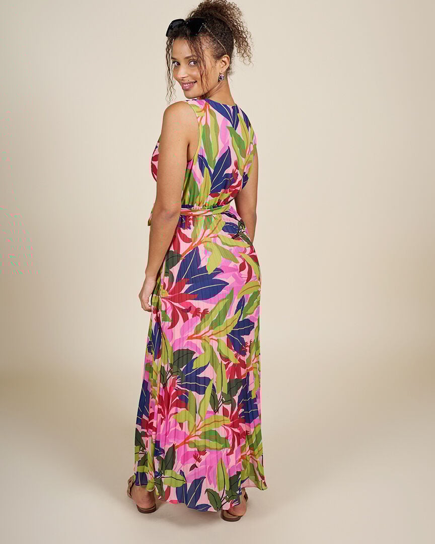 Sleeveless Plissé Maxi Dress | Tribal | Suzanne's