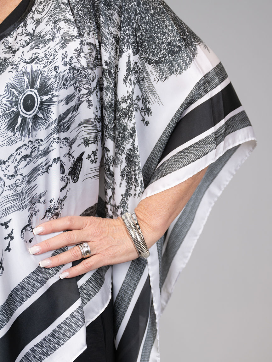 Artful Elegance Silky Poncho