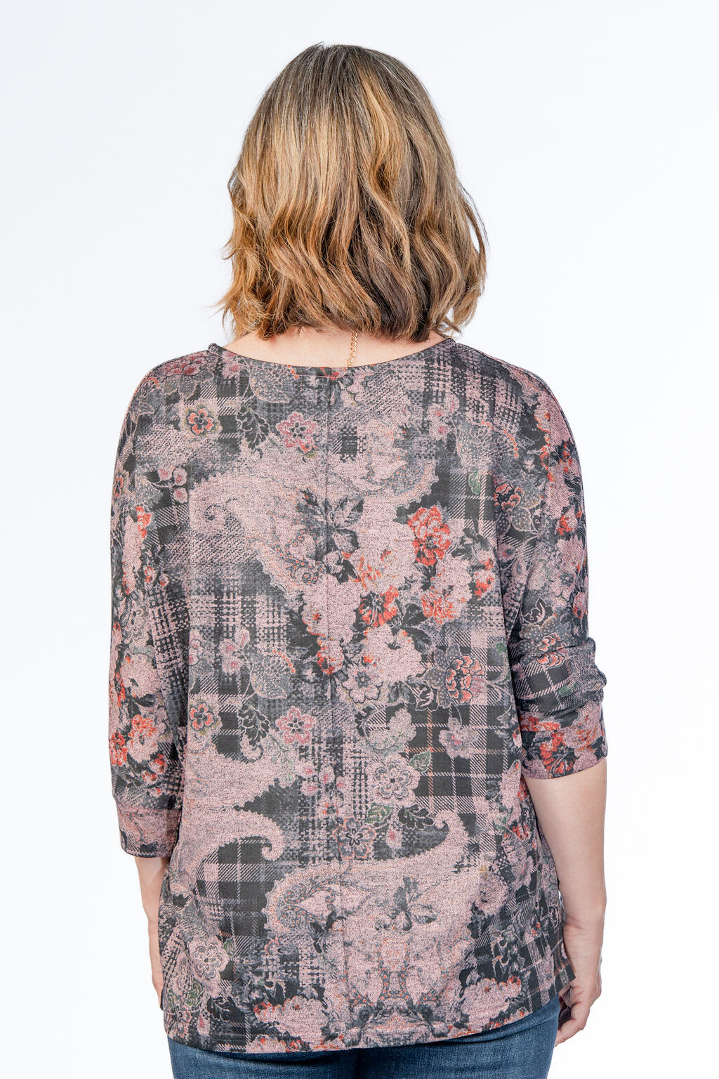 Plum Crochet Flower Embroidered Shirt  Image 2