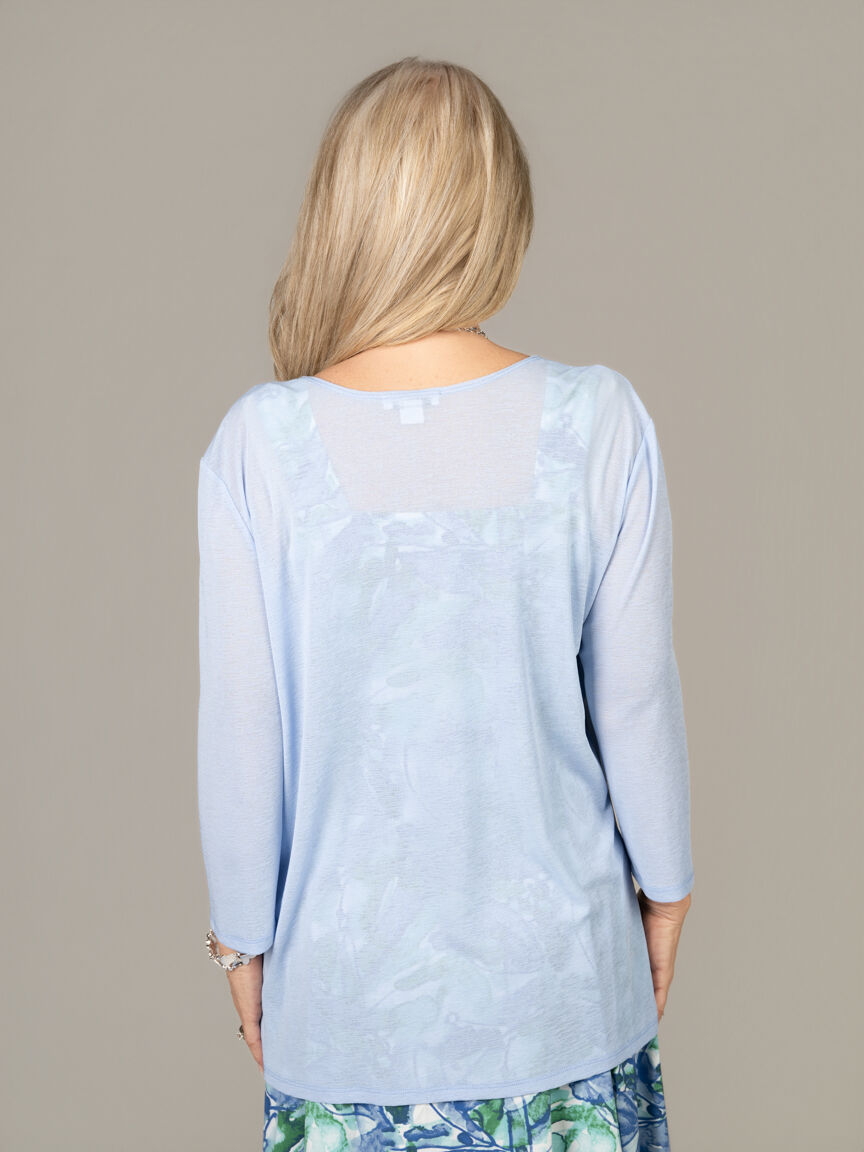 3/4 Sleeve Open Front Cardigan Image 4