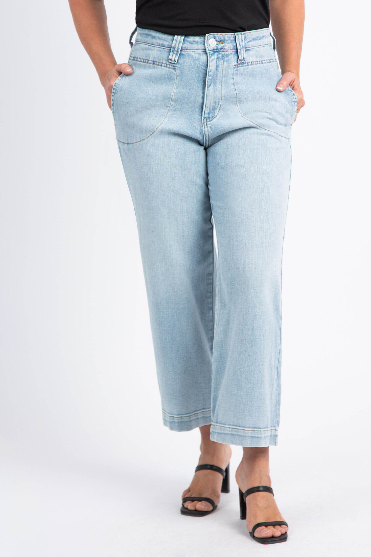 Sophia Wide Leg Crop Jean Image 1