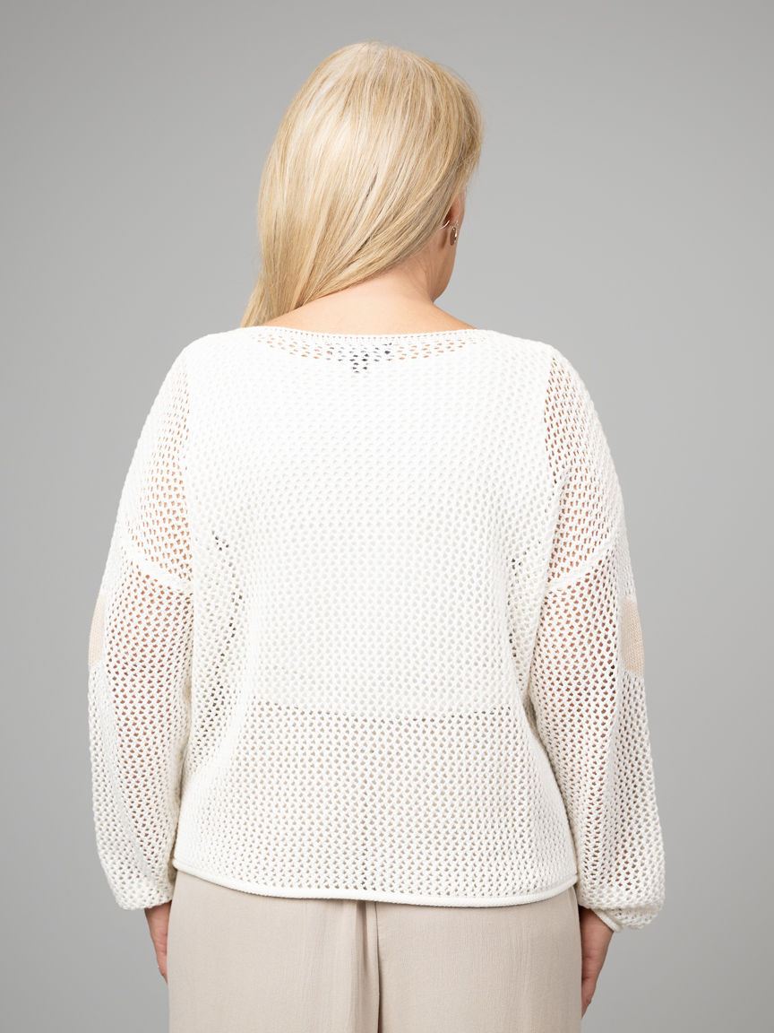 Wide knit Sweater With Hearts