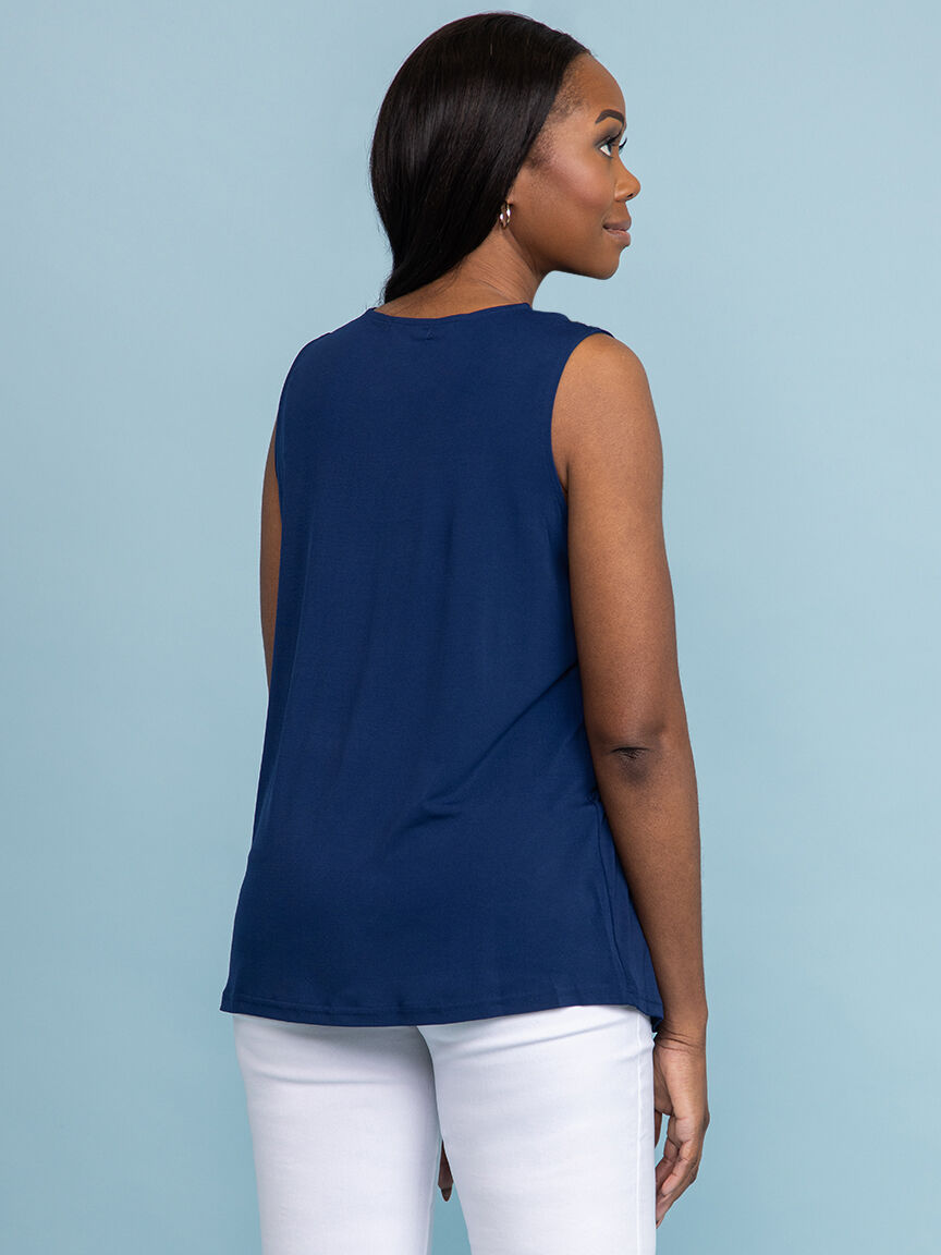 Classic Sleeveless V-Neck Top  Image 4