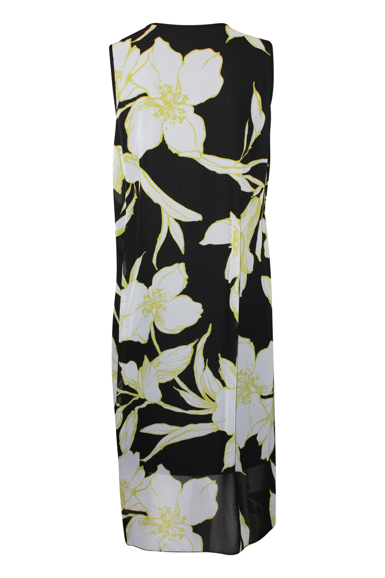 Sleeveless Chiffon Overlay Midi Dress  Image 2