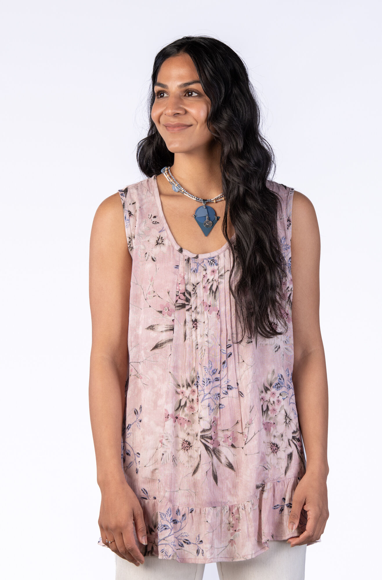 Pintuck Ruffle Top Image 1