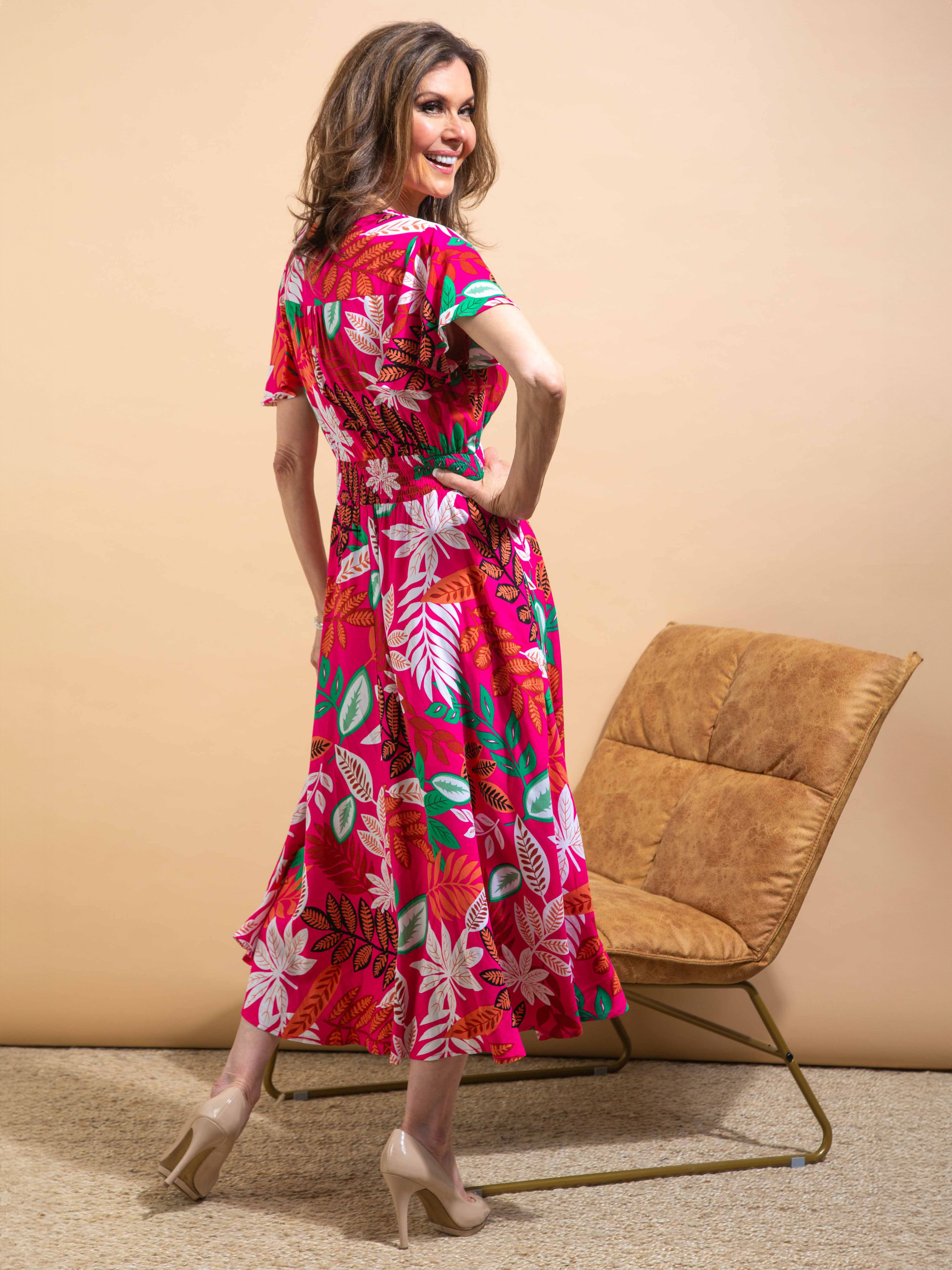 Tropical Print Maxi Dress Image 3