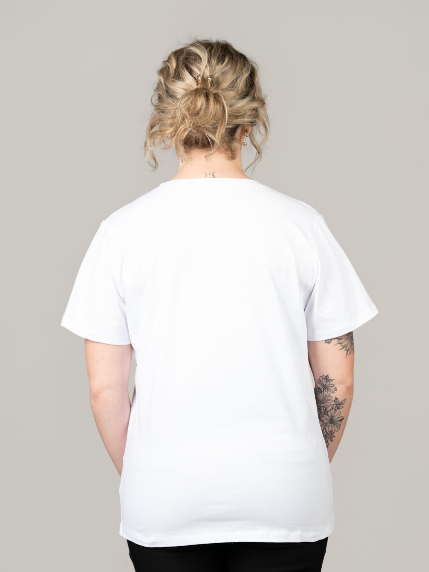 Cat Print Crew Neck Top