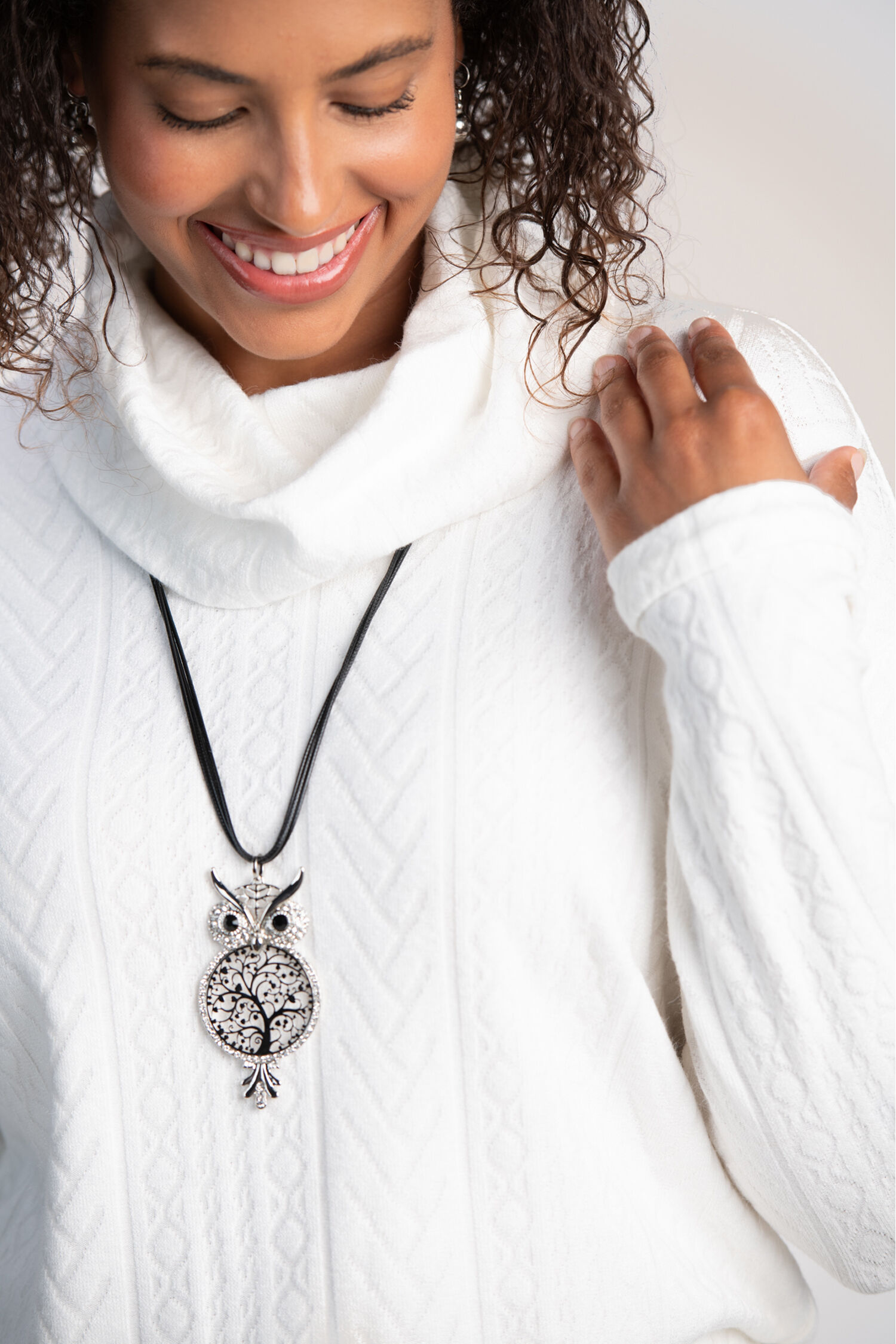 Long Sleeve Cowl Neck Pullover  Image 3