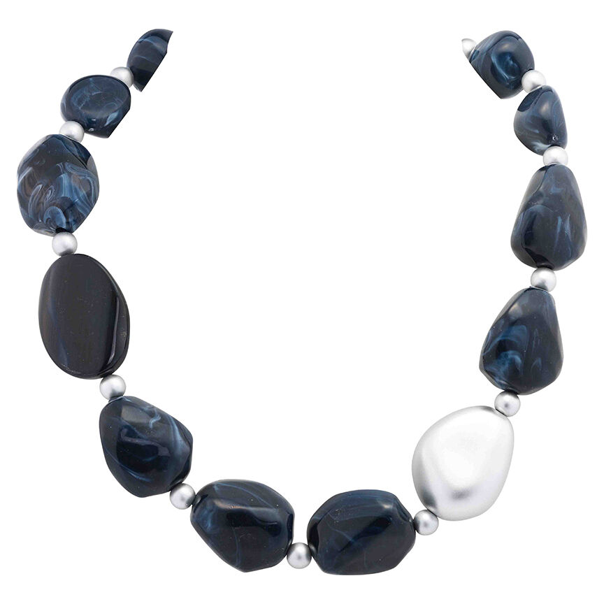 Natural Stone and Resin Necklace