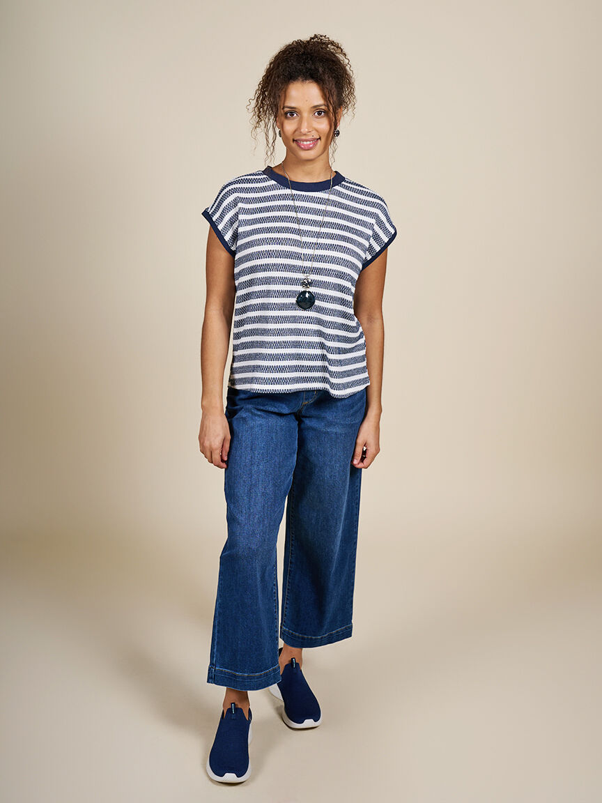 Honeycomb Short Sleeve Top  Image 1