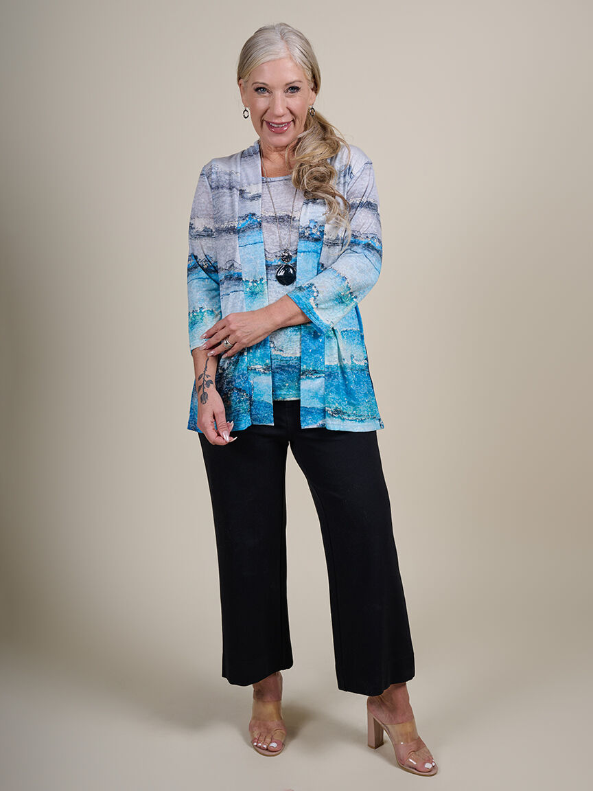 2 Piece Top and Cardigan Set  Image 1