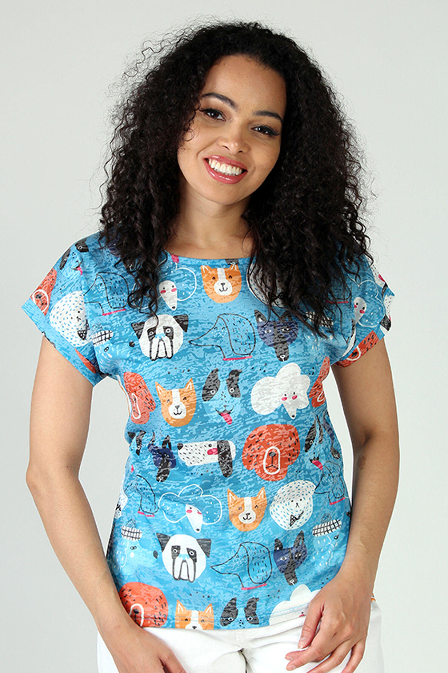 Short Sleeve Dog Lover&rsquo;s Burnout Top