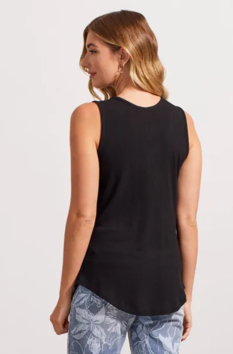 Henley Snap Up Tank Top Image 2