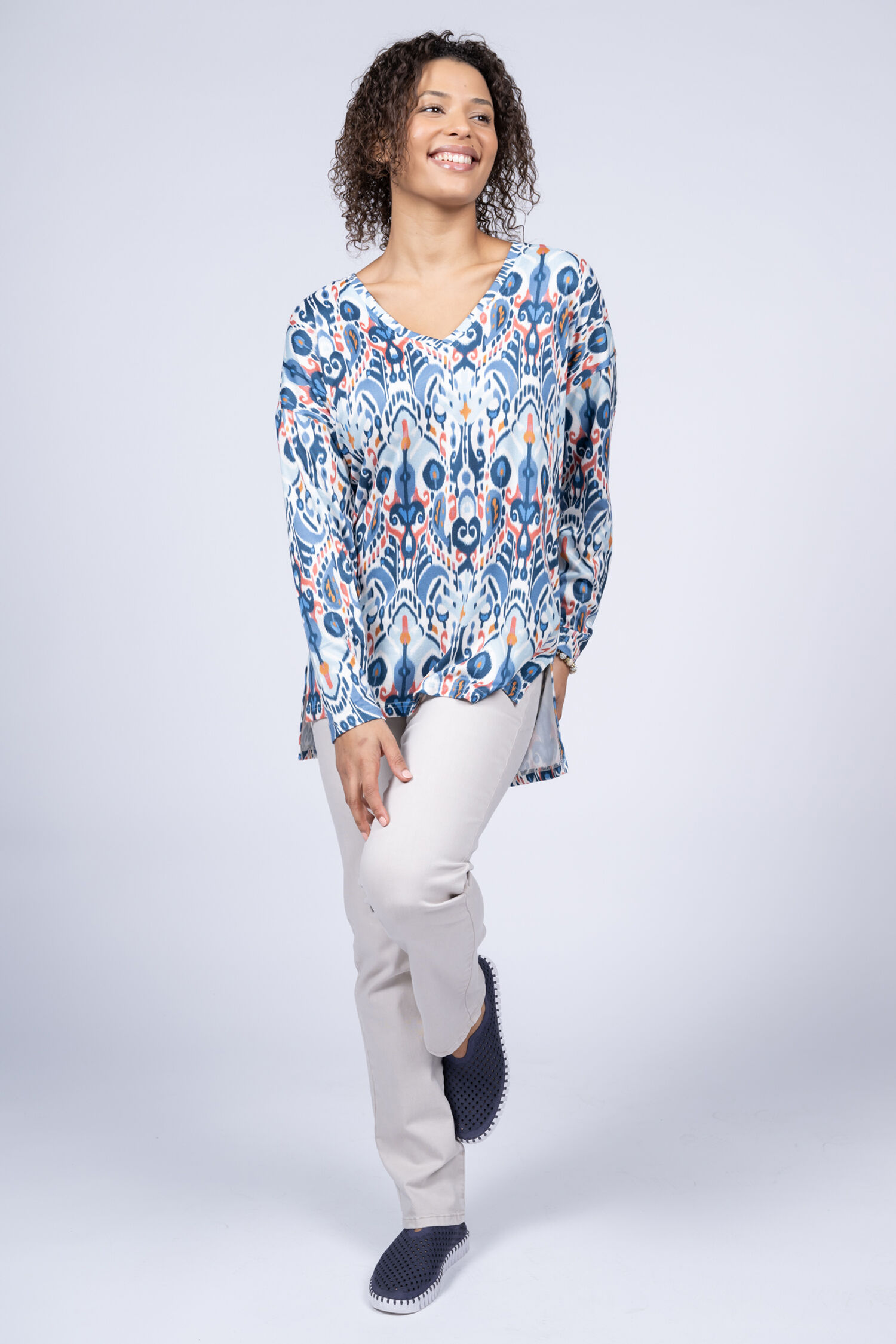 Long Sleeve V-Neck Top Image 4