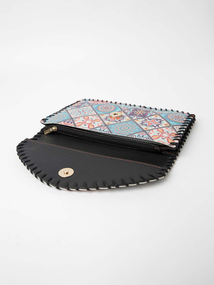 Mosaic Print Vegan Leather Crossbody Bag Image 4