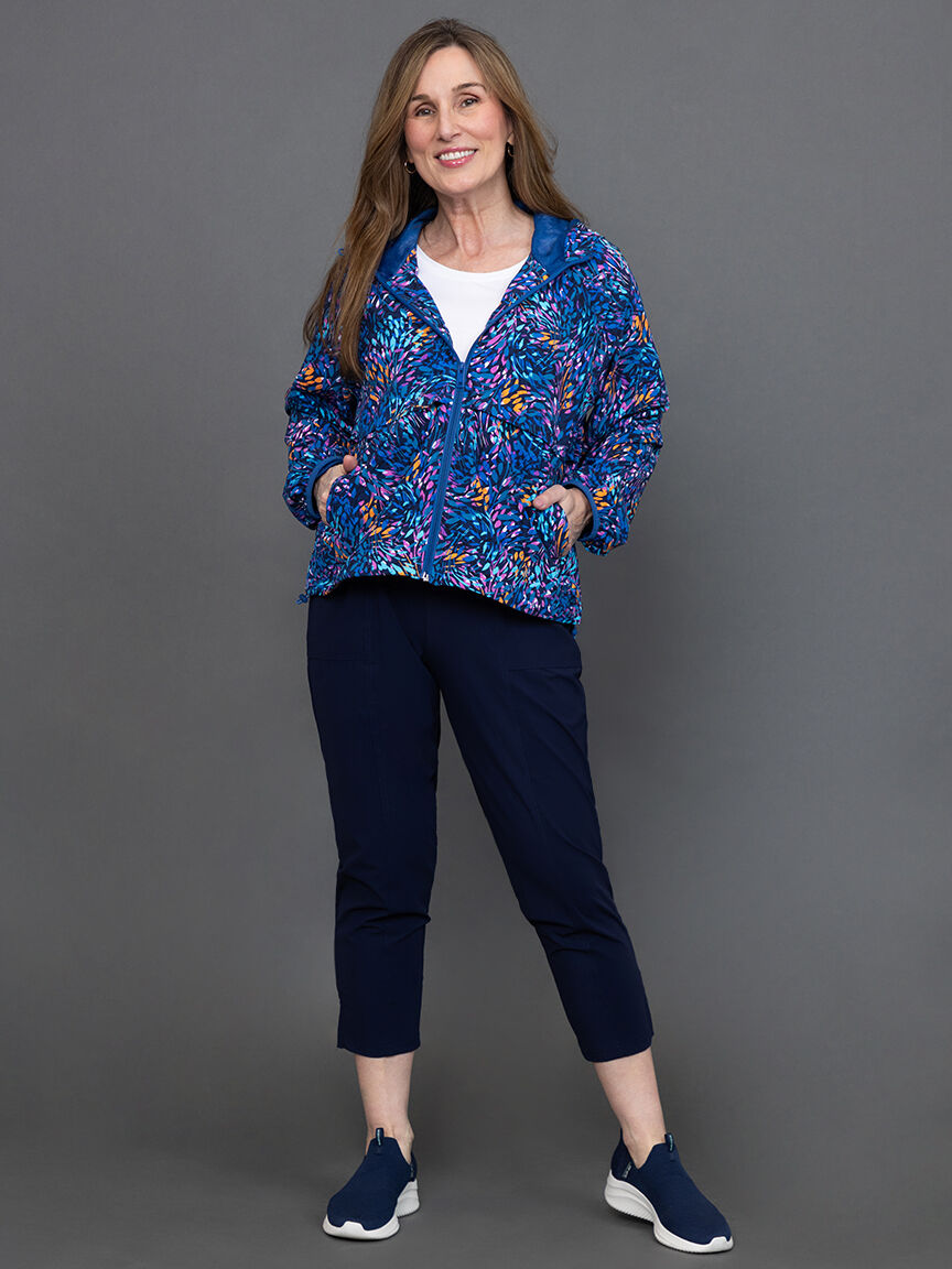 4-Way Stretch Hooded Zip-Front Jacket  Image 1