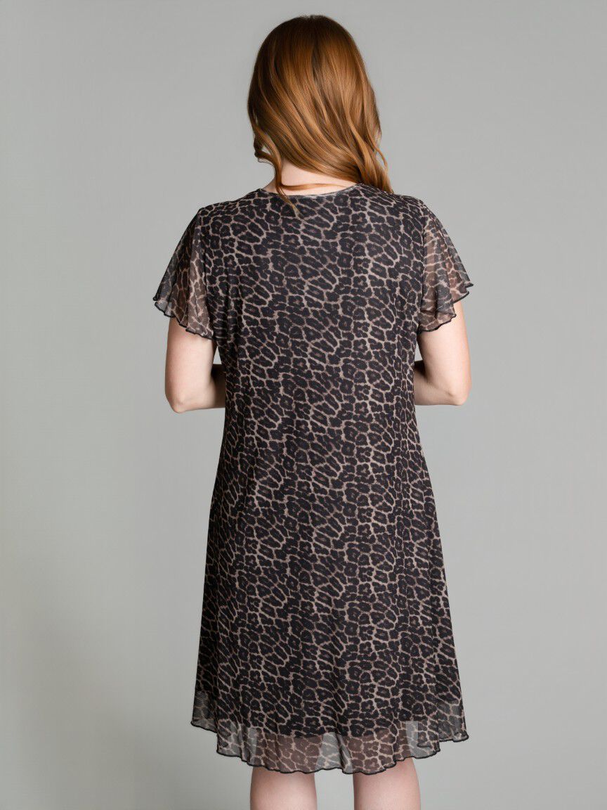 Short Sleeve Mesh Dress