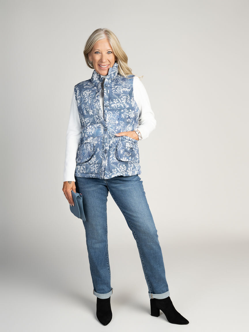 Quilted Button Up Vest