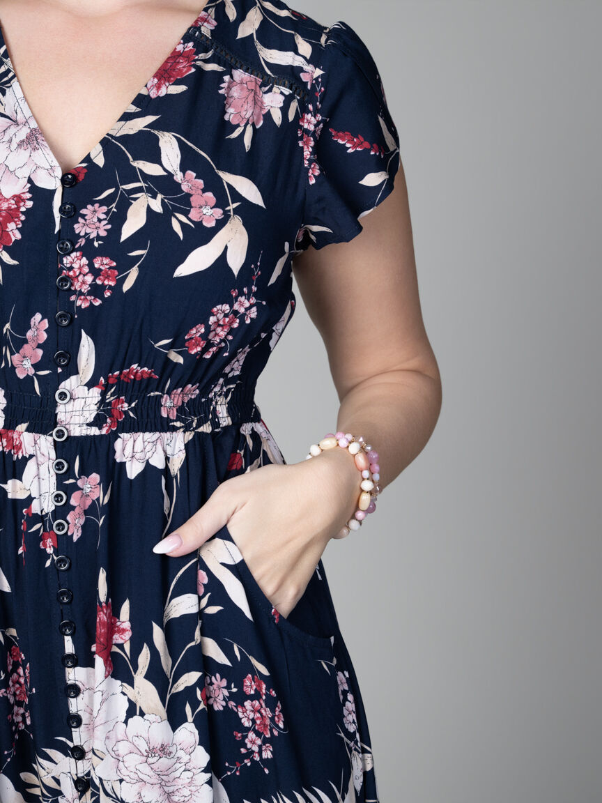 Short Sleeve Midi Dress