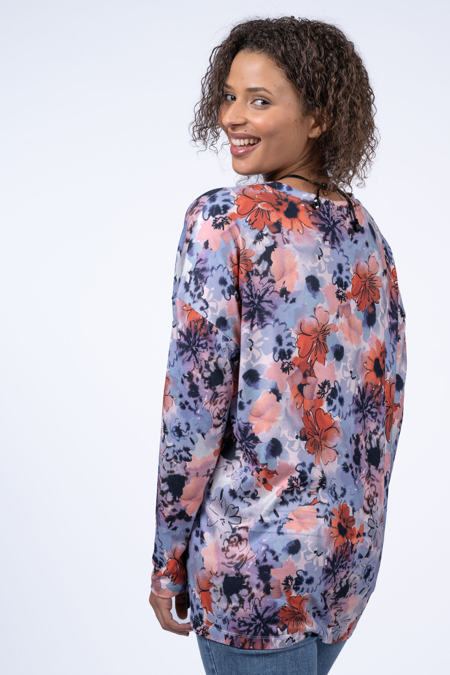 Long Sleeve Drop Shoulder Top Image 2