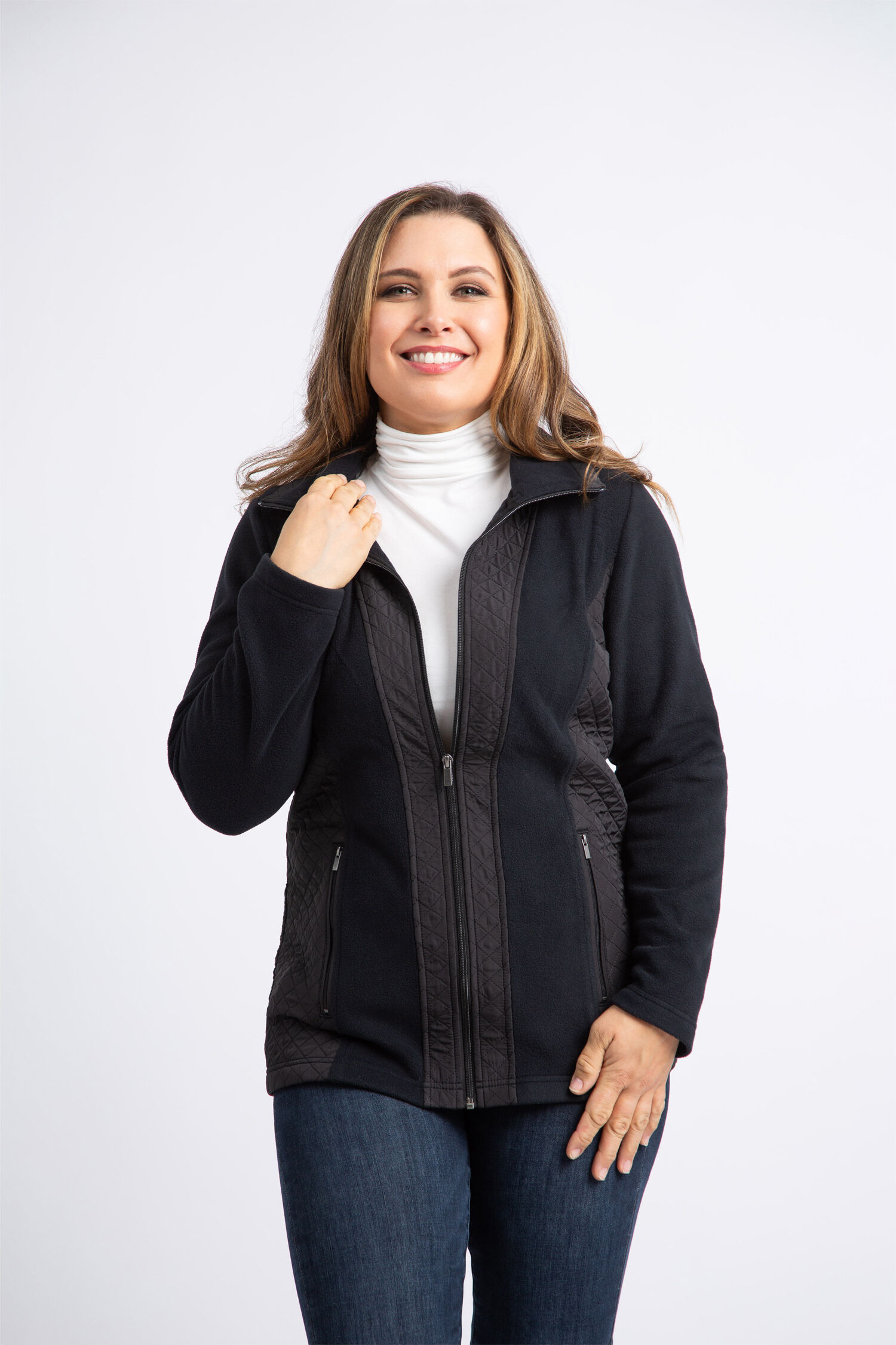 Quilted Polar Fleece Jacket  Image 1