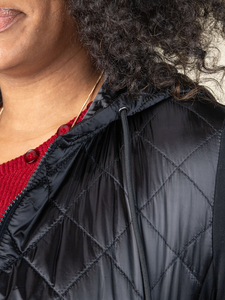 Double Fabric Hooded Jacket