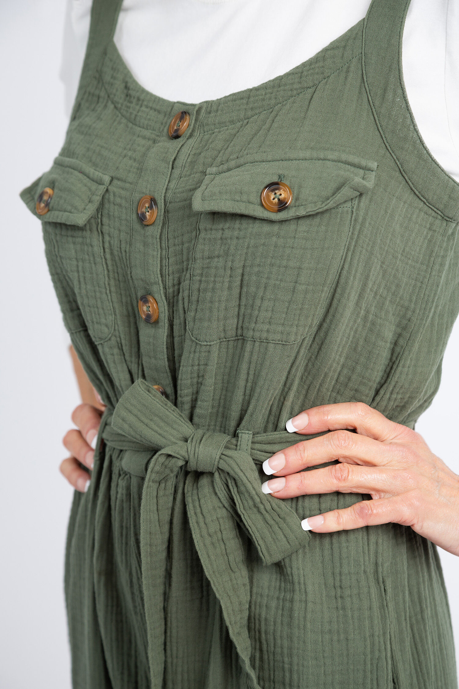 Crinkle Gauze Jumpsuit Image 4