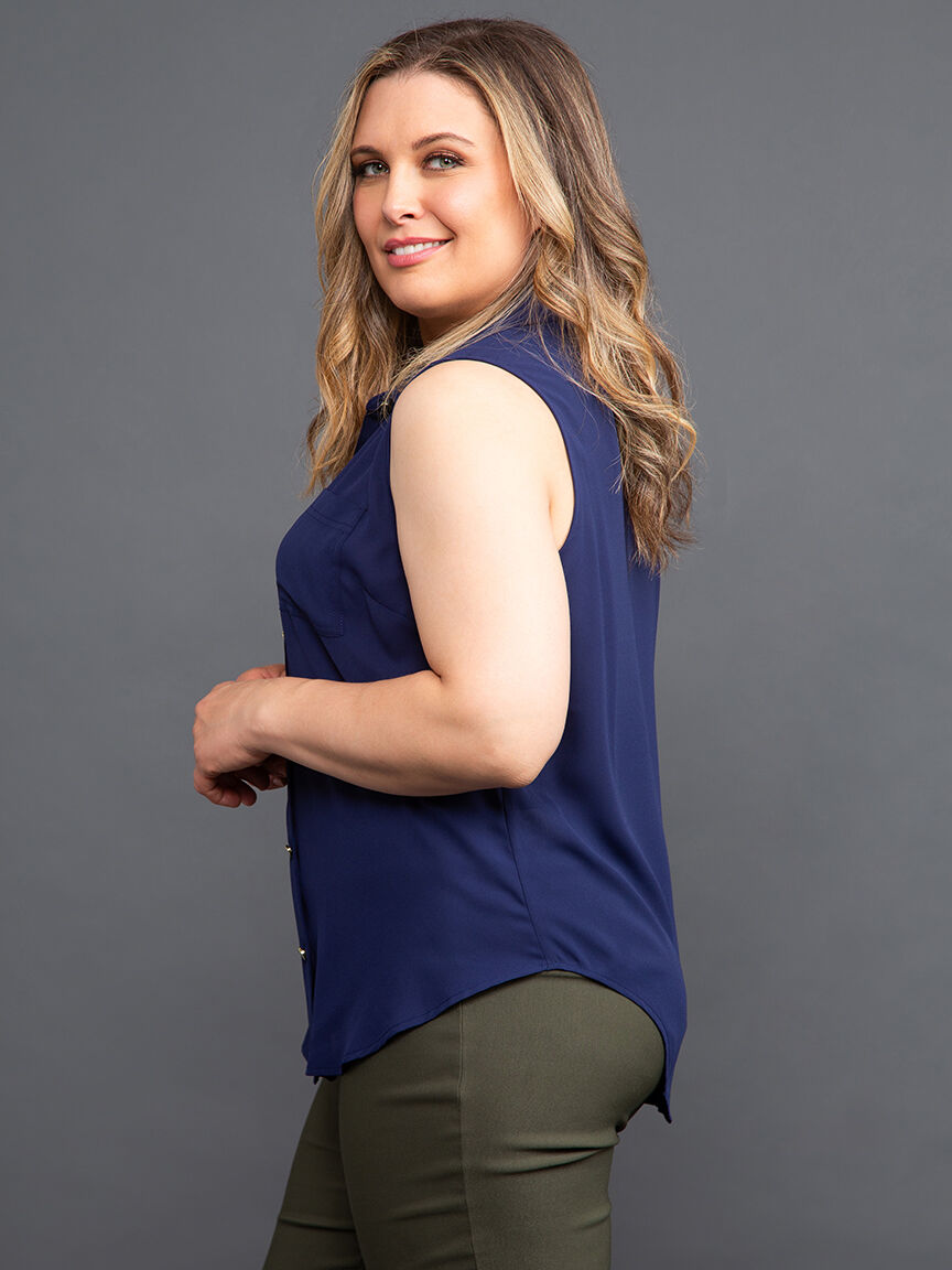 Sleeveless Georgette Blouse Image 3