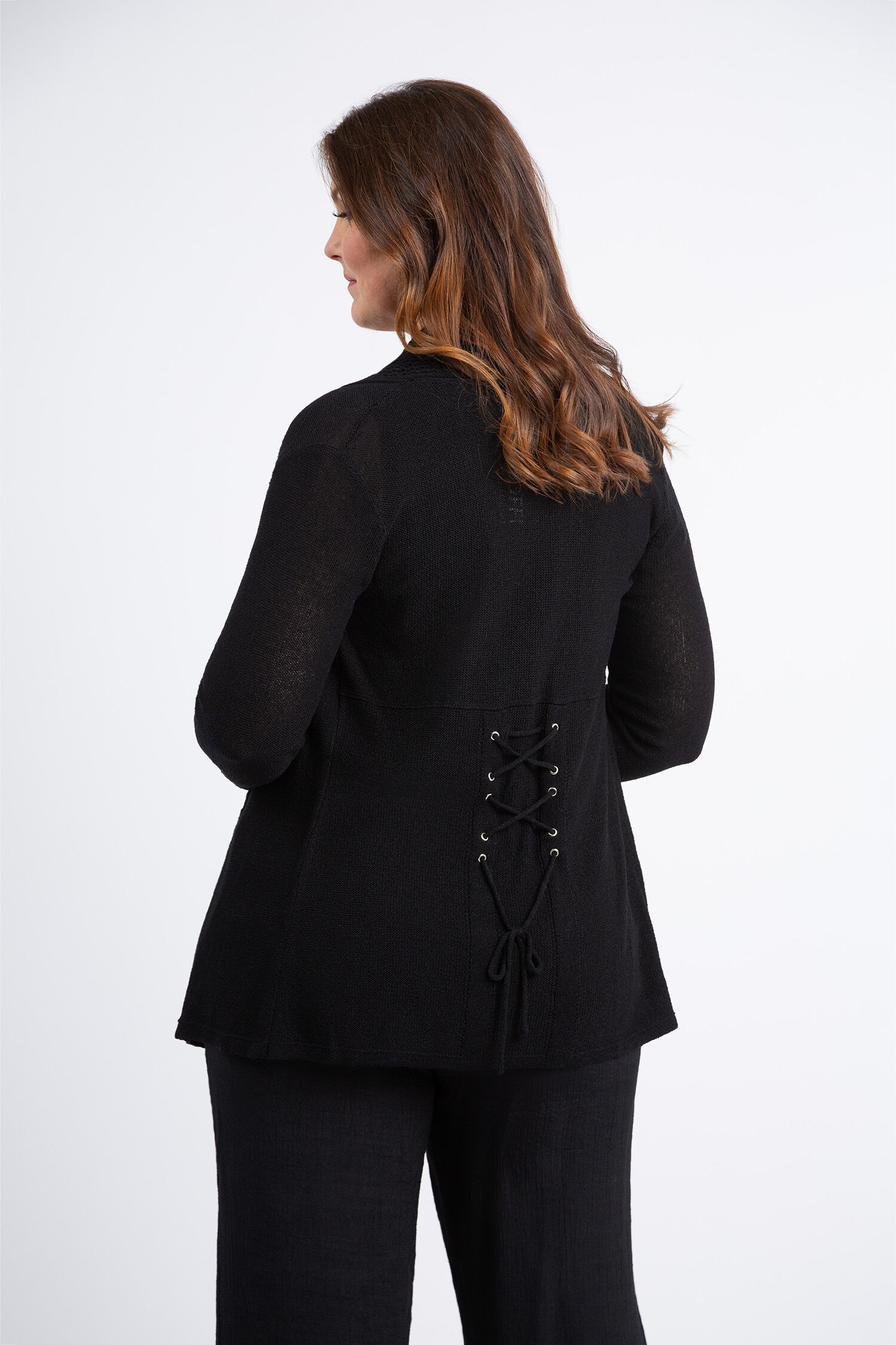 Corset Back Knit Cardigan Image 4