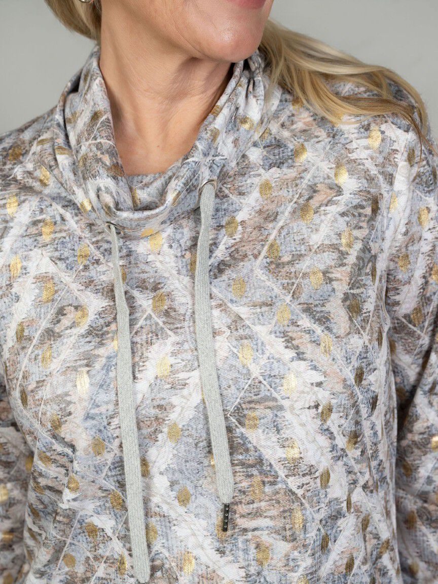 Long Sleeve Cowl Neck Top