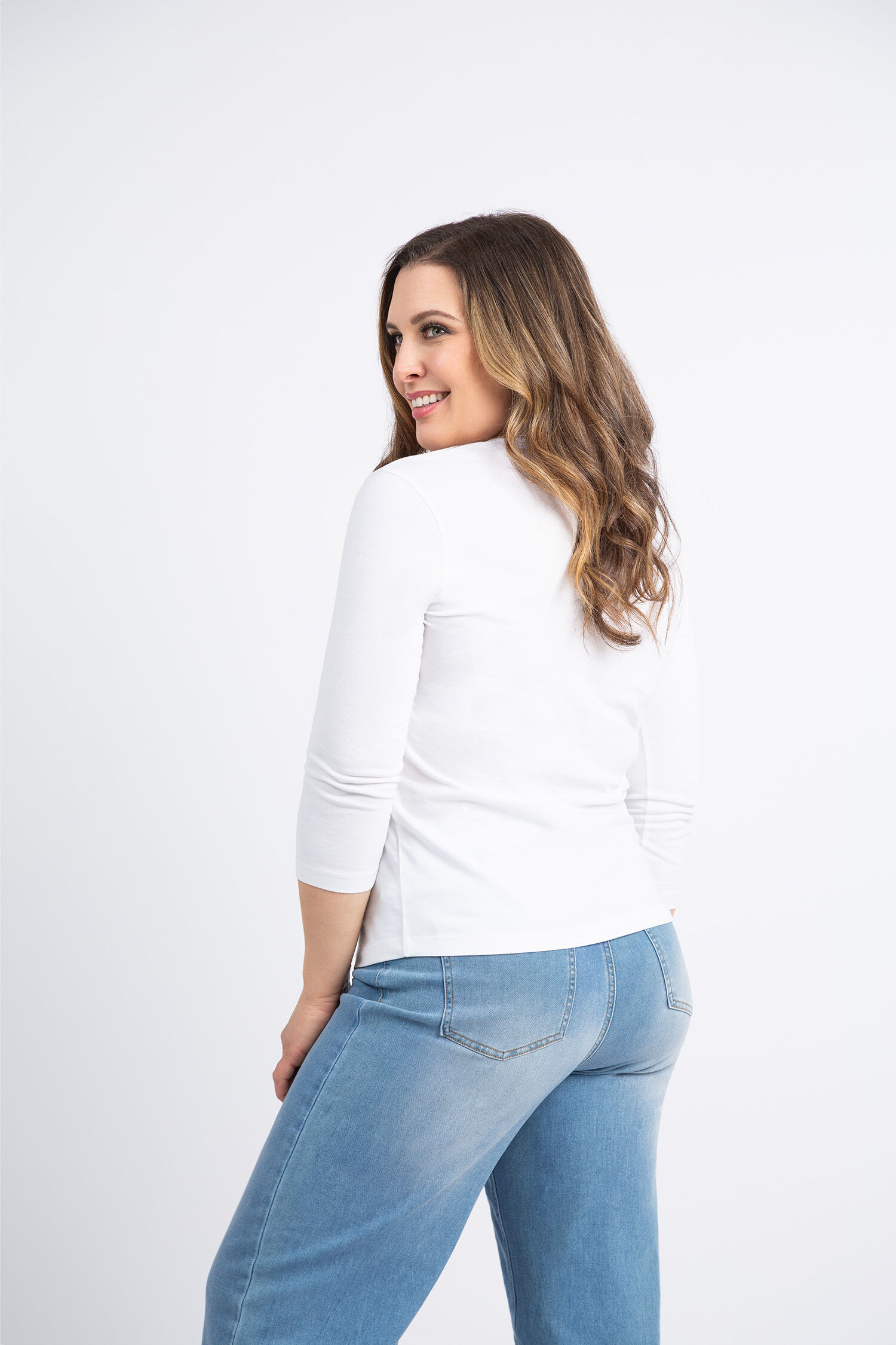 &frac34; Sleeve Henley Tee Image 5