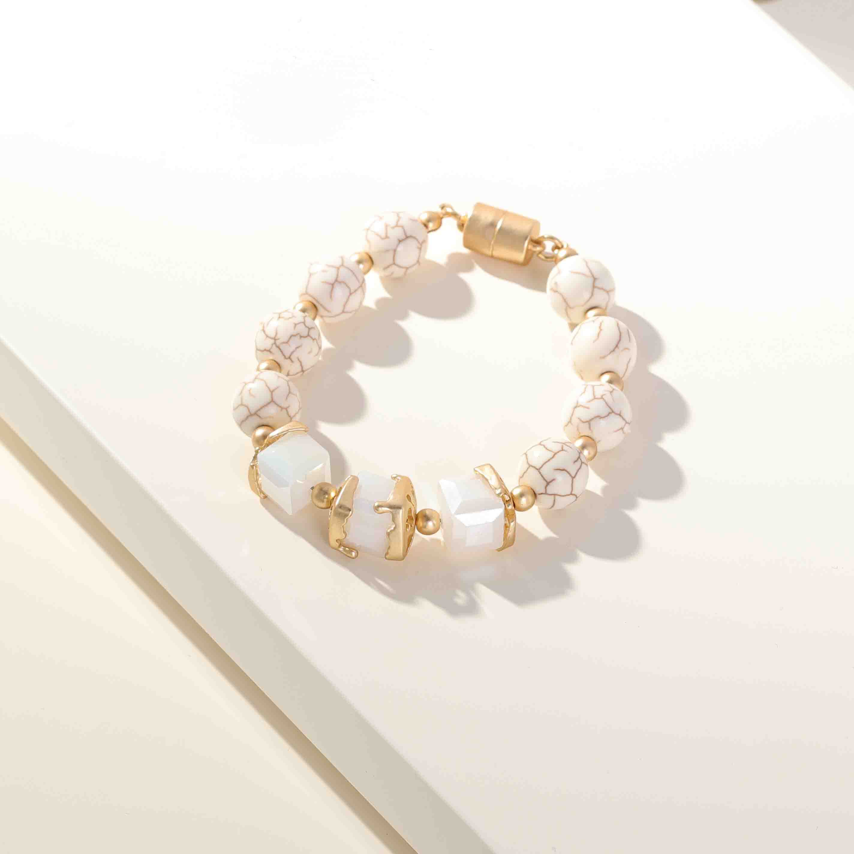 Magnetic Stones & Beads Bracelet