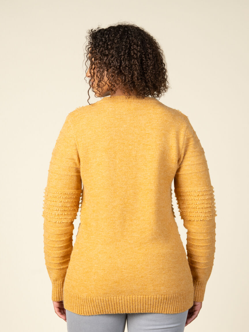 Long Sleeve Textured Knit Sweater