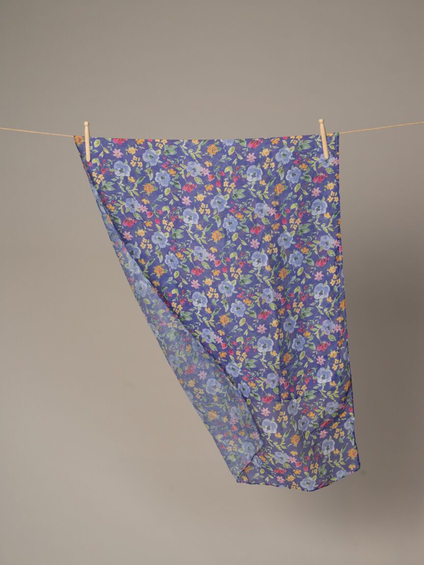 Lightweight Floral Scarf 